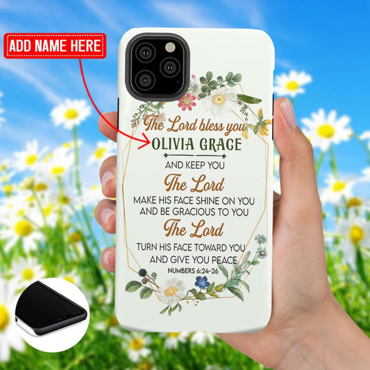 The Lord Bless You And Keep You Custom Phone Case - Personalized Christian Gifts - Inspirational Bible Scripture iPhone Cases