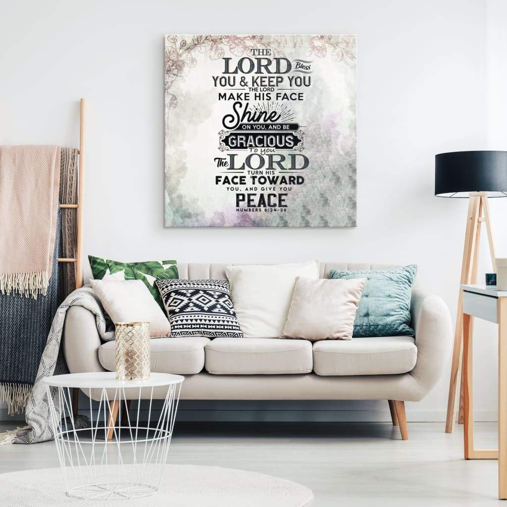 The Lord Bless You And Keep You Numbers 624 26 Canvas Wall Art - Bible Verse Wall Art - Christian Decor