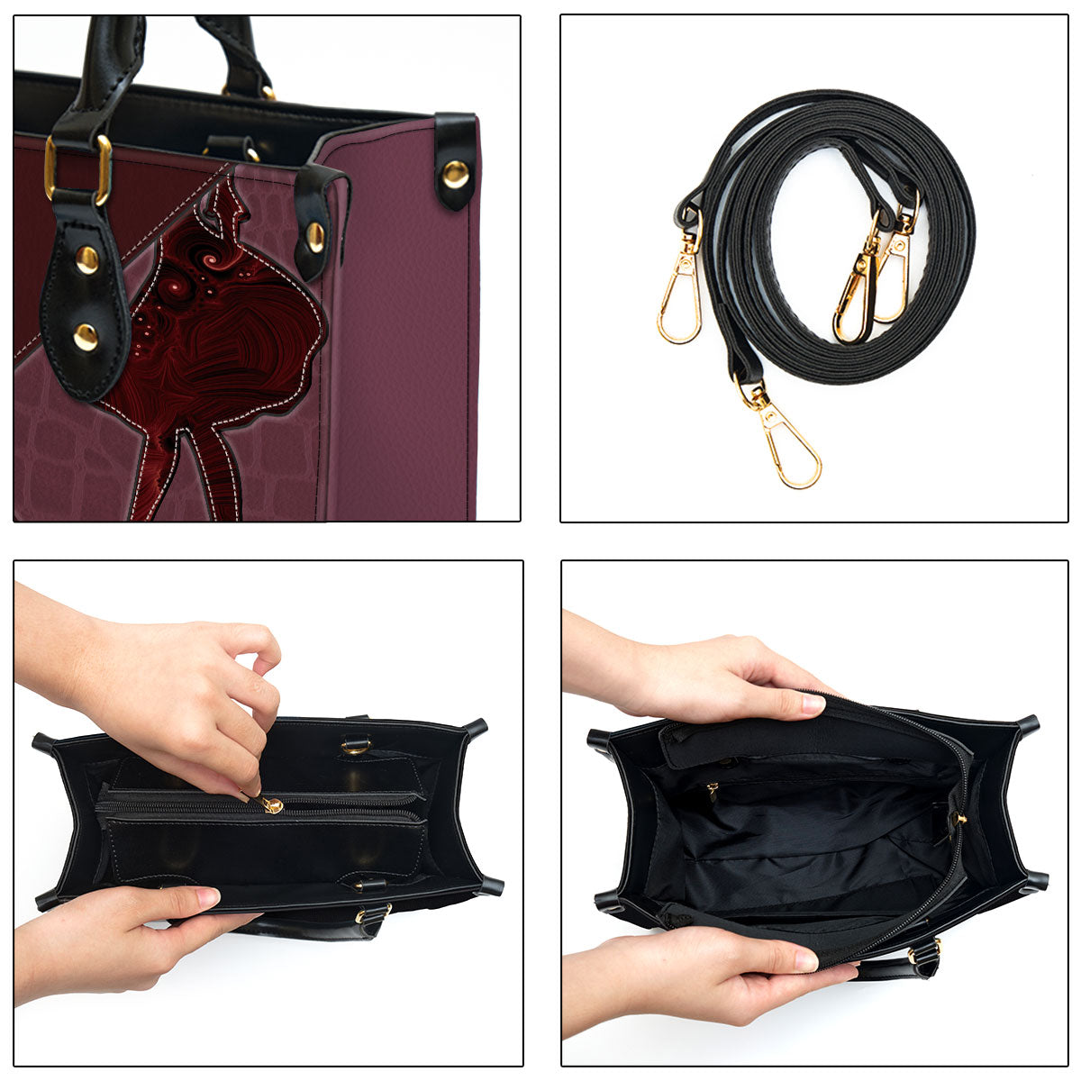 The Lord Establishes Her Steps Cross Leather Handbag - Religious Gifts For Women - Women Pu Leather Bag