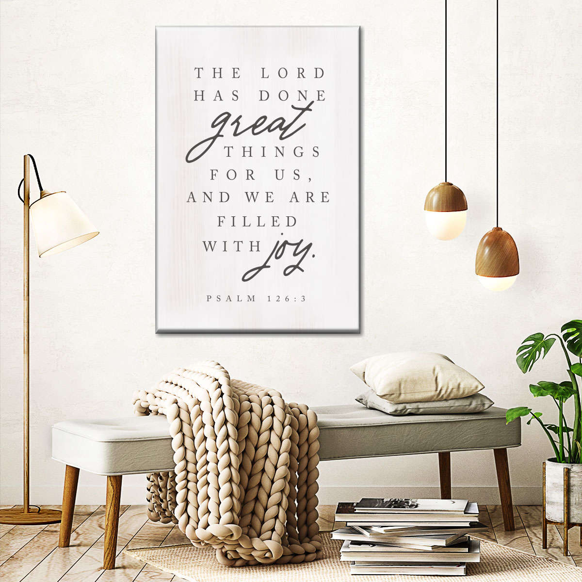 The Lord Has Done Great Wall Art Canvas - Canvas Religious Wall Art - Christian Wall Decor Living Room