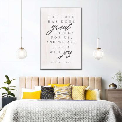 The Lord Has Done Great Wall Art Canvas - Canvas Religious Wall Art - Christian Wall Decor Living Room