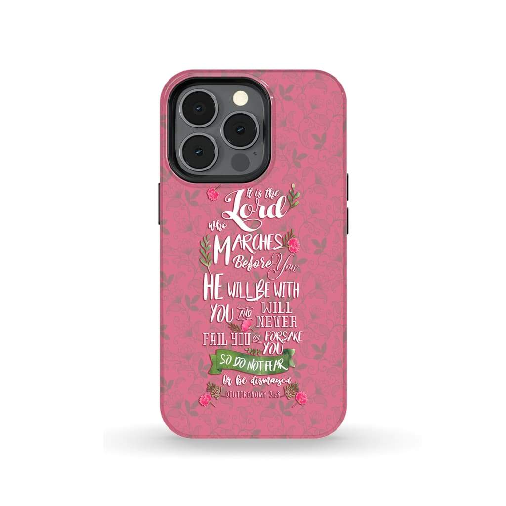 The Lord Himself Goes Before You Deuteronomy 318 Bible Verse Phone Case - Inspirational Bible Scripture iPhone Cases