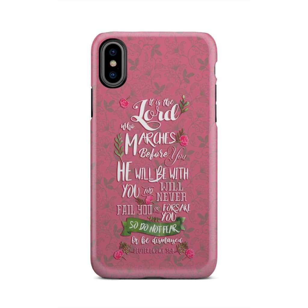 The Lord Himself Goes Before You Deuteronomy 318 Bible Verse Phone Case - Inspirational Bible Scripture iPhone Cases