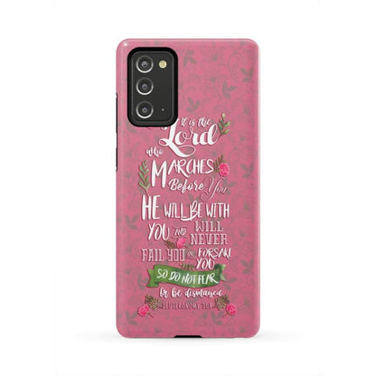 The Lord Himself Goes Before You Deuteronomy 318 Bible Verse Phone Case - Inspirational Bible Scripture iPhone Cases