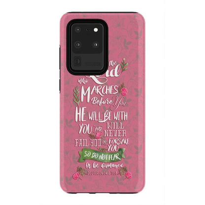 The Lord Himself Goes Before You Deuteronomy 318 Bible Verse Phone Case - Inspirational Bible Scripture iPhone Cases
