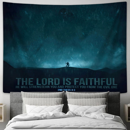 The Lord Is Faithful 2nd Thessalonians 33 - Religious Tapestry - Jesus Christ Tapestry - Bible Wall Tapestry