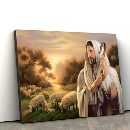 The Lord Is My Shepherd  Canvas Picture - Jesus Christ Canvas Art - Christian Wall Art