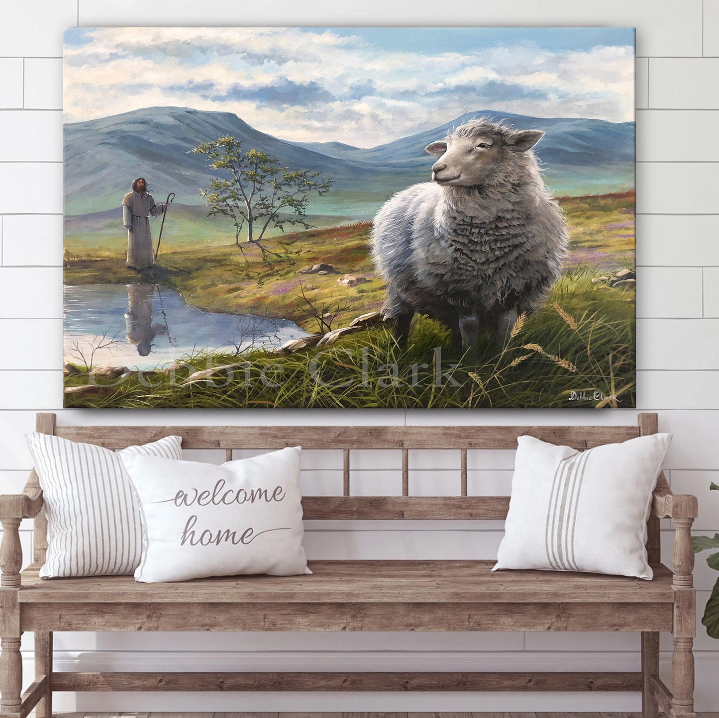 The Lord Is My Shepherd Giclee Art Christian Art - Canvas Pictures - Jesus Canvas Art - Christian Wall Art