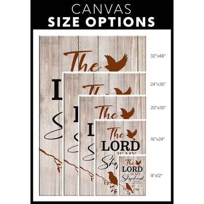 The Lord Is My Shepherd Psalm 231 Canvas Wall Art - Christian Canvas Prints - Bible Verse Canvas