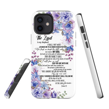 The Lord Is My Shepherd Psalm 23 Phone Case Christian Phone Cases - Scripture Phone Cases - Iphone Cases Christian