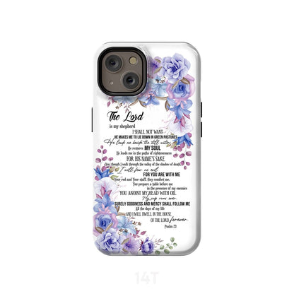 The Lord Is My Shepherd Psalm 23 Phone Case Christian Phone Cases - Scripture Phone Cases - Iphone Cases Christian