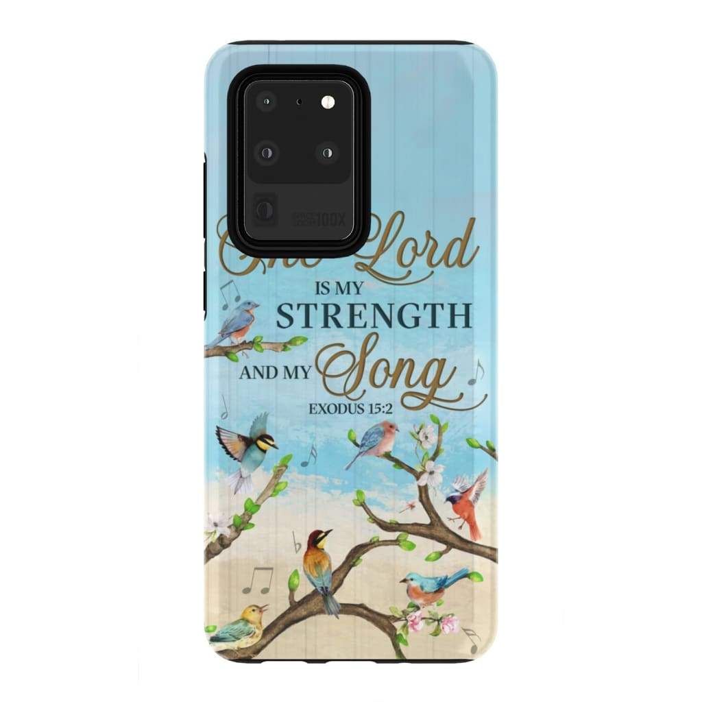 The Lord Is My Strength And My Song Exodus 152 Phone Case - Inspirational Bible Scripture iPhone Cases