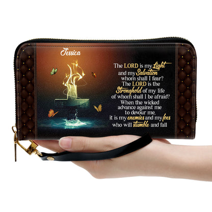 The Lord Is The Stronghold Of My Life Clutch Purse For Women - Personalized Name - Christian Gifts For Women