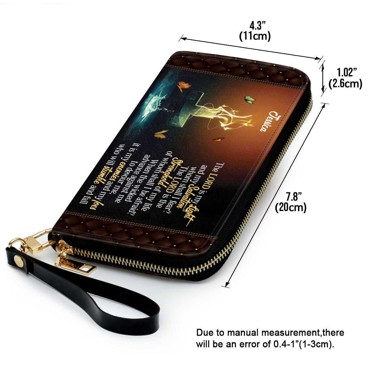 The Lord Is The Stronghold Of My Life Clutch Purse For Women - Personalized Name - Christian Gifts For Women