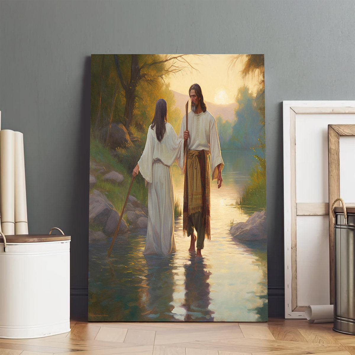 The Lord Is With Woman - Canvas Picture - Jesus Christ Canvas - Christian Wall Art