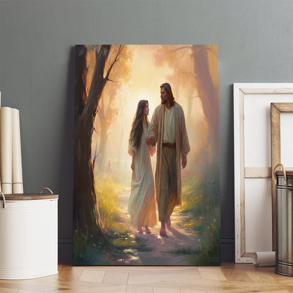 The Lord Is With Woman 1 - Canvas Picture - Jesus Christ Canvas - Christian Wall Art