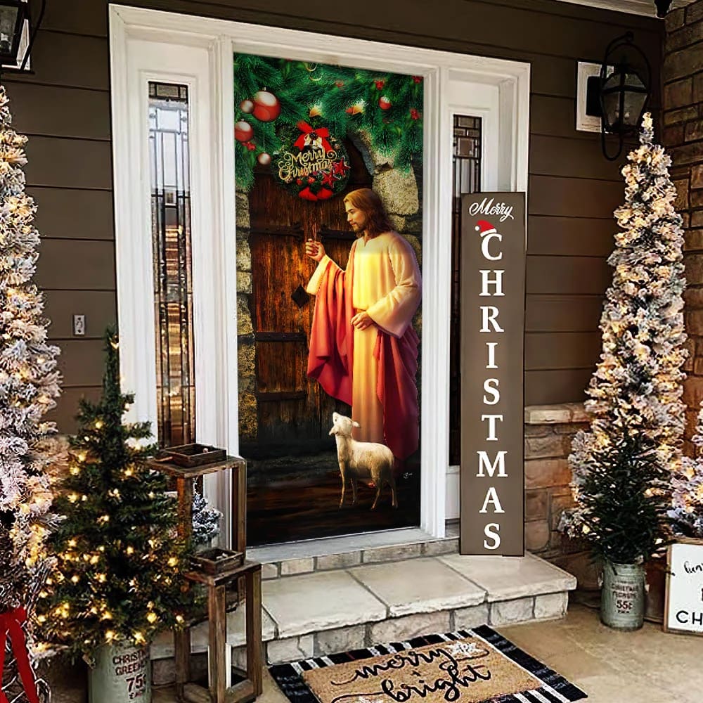 The Lord Jesus Christ Is Come Door Cover - Religious Door Decorations - Christian Home Decor