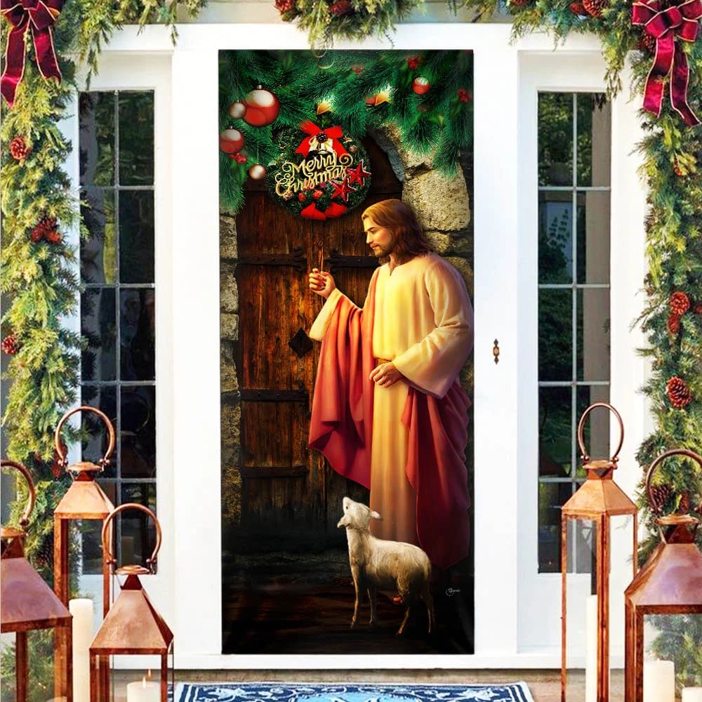 The Lord Jesus Christ Is Come Door Cover - Religious Door Decorations - Christian Home Decor