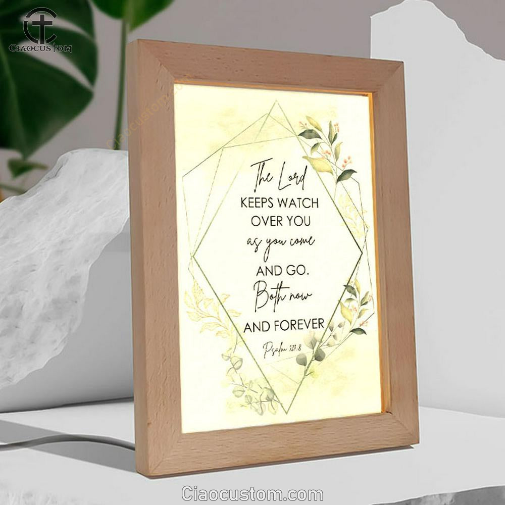 The Lord Keeps Watch Over You As You Come And Go Bible Verse Wooden Lamp Art - Bible Verse Wooden Lamp - Scripture Night Light