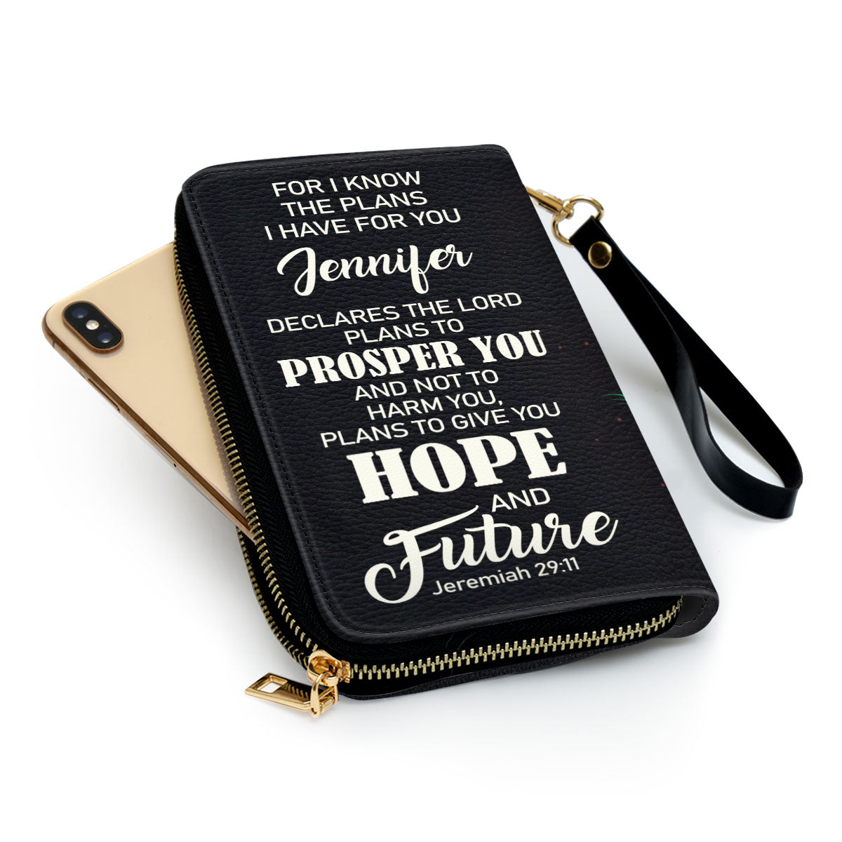 The Lord Plans To Prosper You And Not To Harm You Jeremiah 2911 Gifts For Women Clutch Purse For Women - Personalized Name