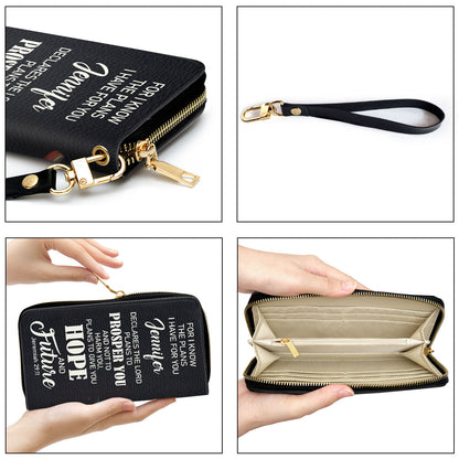 The Lord Plans To Prosper You And Not To Harm You Jeremiah 2911 Gifts For Women Clutch Purse For Women - Personalized Name