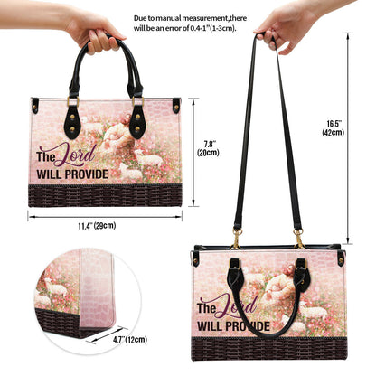 The Lord Will Provide Leather Handbag - Religious Gifts For Women - Women Pu Leather Bag