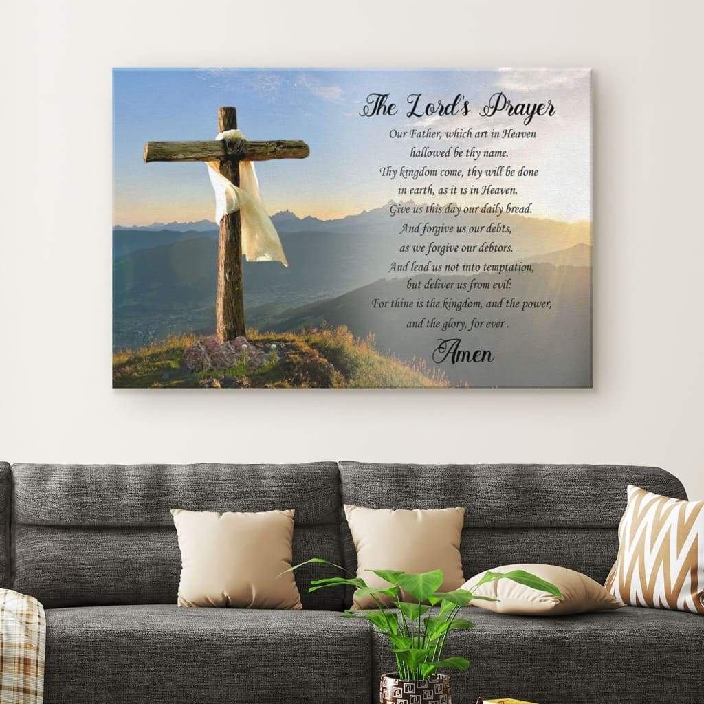 The Lord's Prayer Canvas Print - Christian Wall Art Canvas - Religious Wall Decor