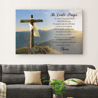 The Lord's Prayer Canvas Print - Christian Wall Art Canvas - Religious Wall Decor