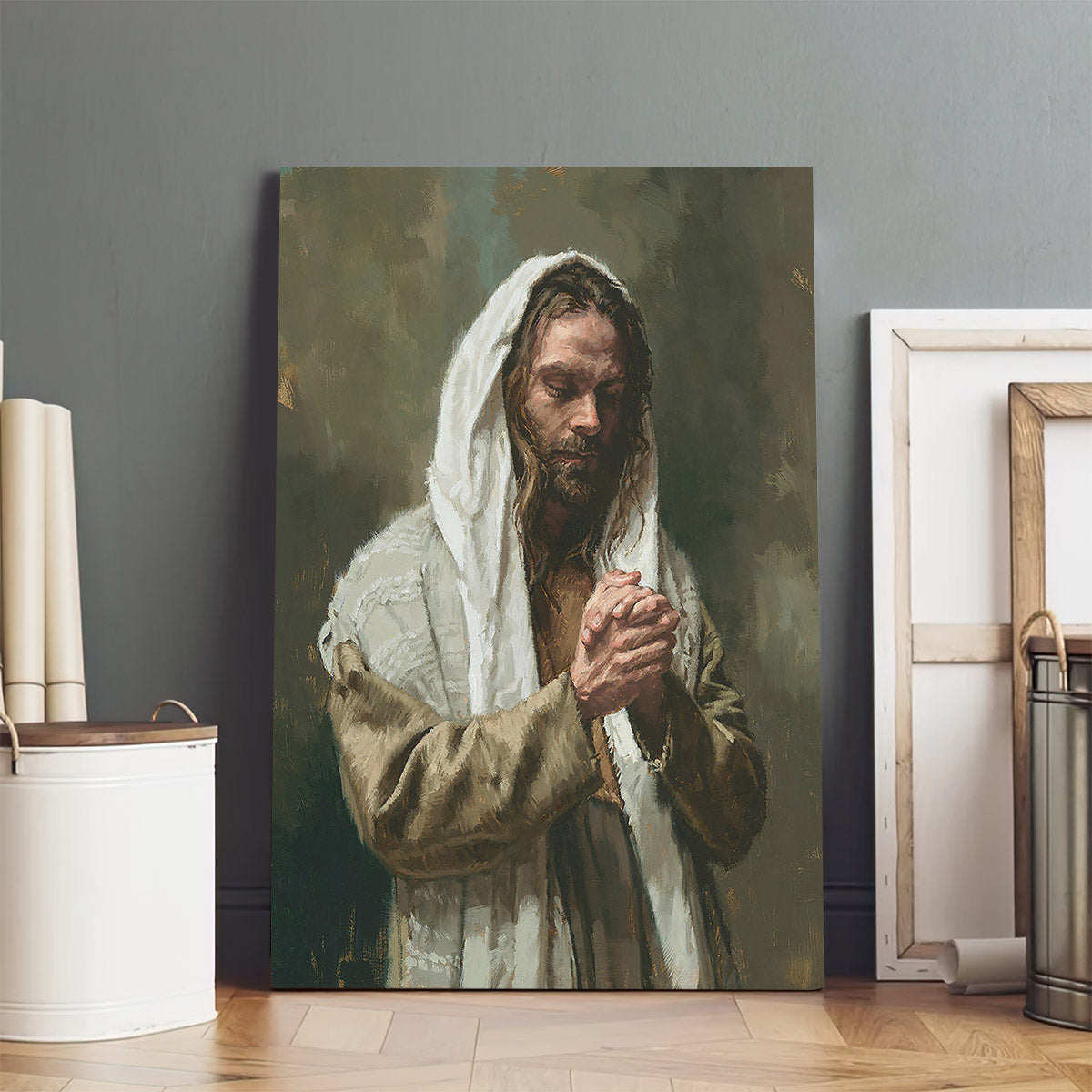 The Lord's Prayer Canvas Wall Art - Jesus Picture - Jesus Portrait Canvas