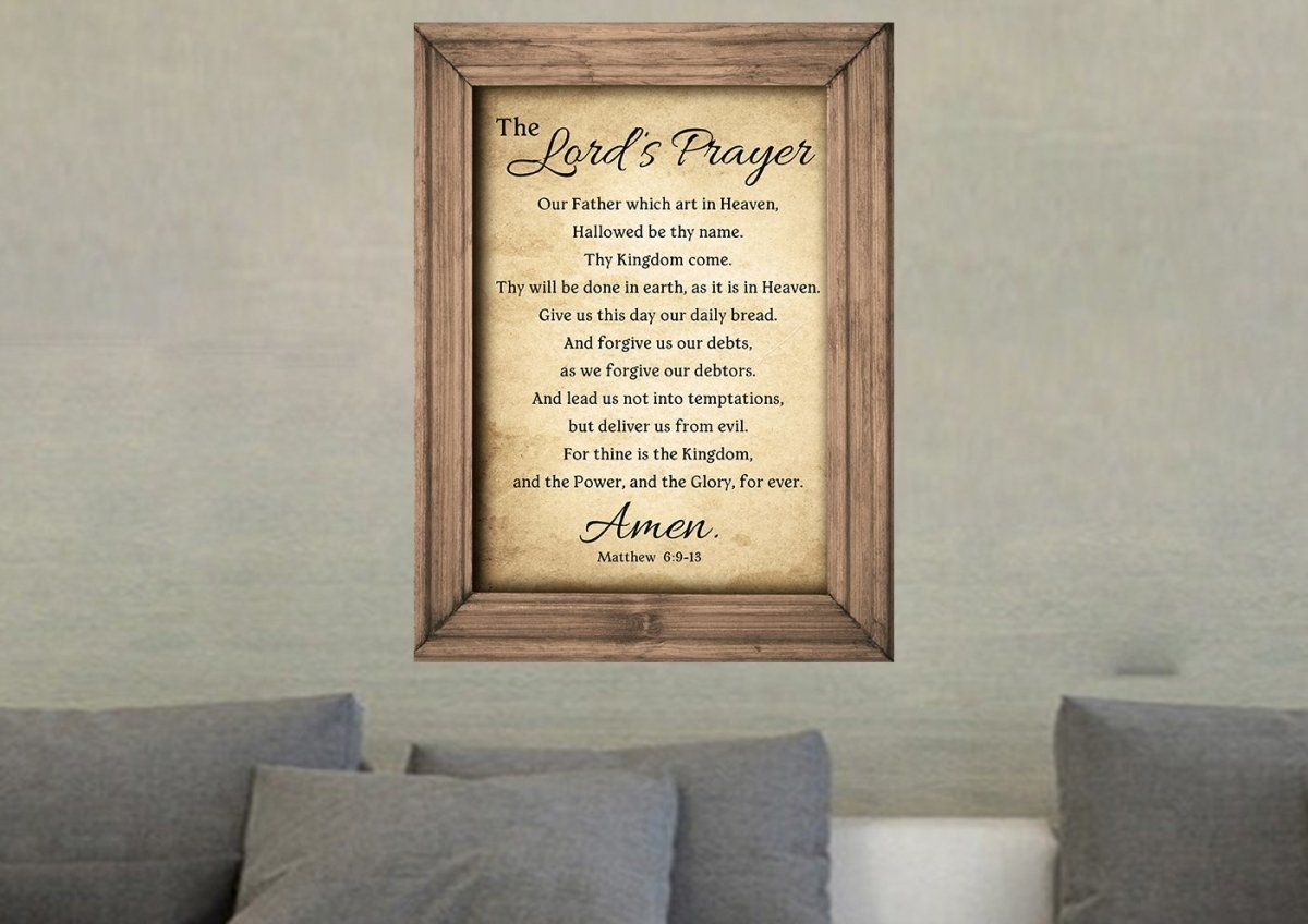 The Lords Prayer Canvas Wall Art