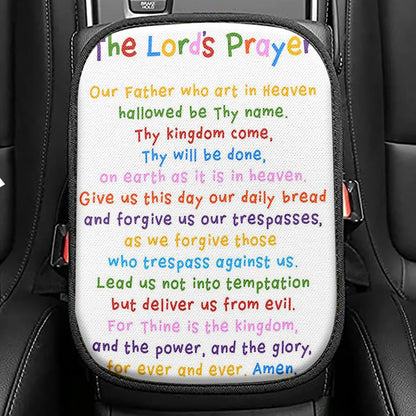 The Lords Prayer Seat Box Cover, Bible Verse Car Center Console Cover, Gift For Women