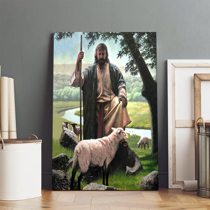 The Lost Lamb Canvas Picture - Jesus Christ Canvas Art - Christian Wall Canvas
