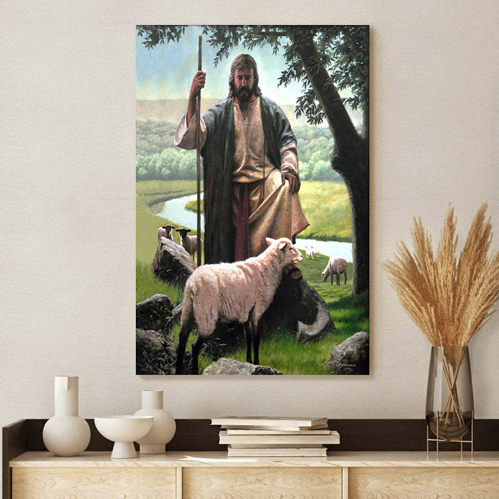 The Lost Lamb Canvas Wall Art - Jesus Canvas Pictures - Christian Canvas Wall Art