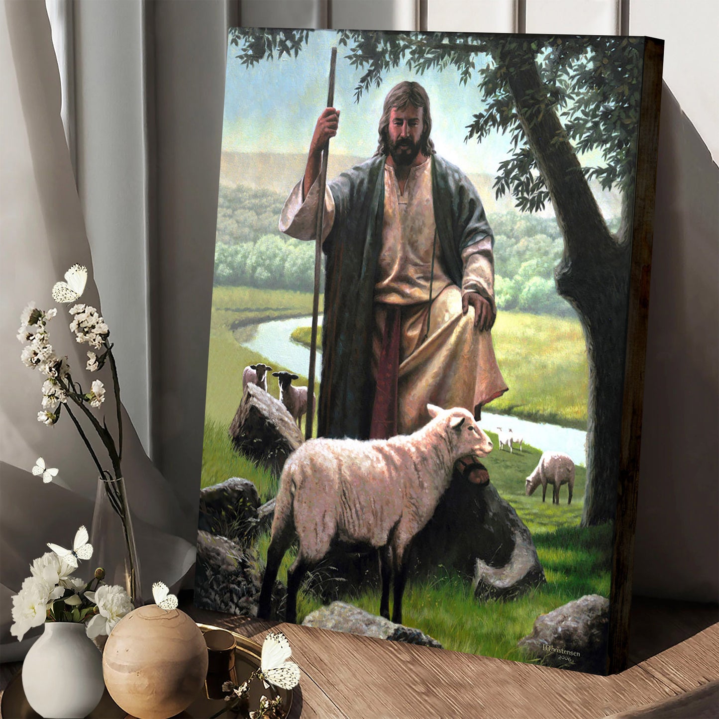 The Lost Lamb Canvas Wall Art - Jesus Canvas Pictures - Christian Canvas Wall Art