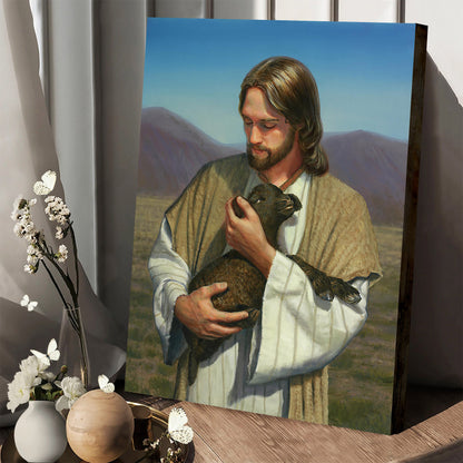 The Lost Lamb  Canvas Wall Art - Jesus Canvas Pictures - Christian Wall Art