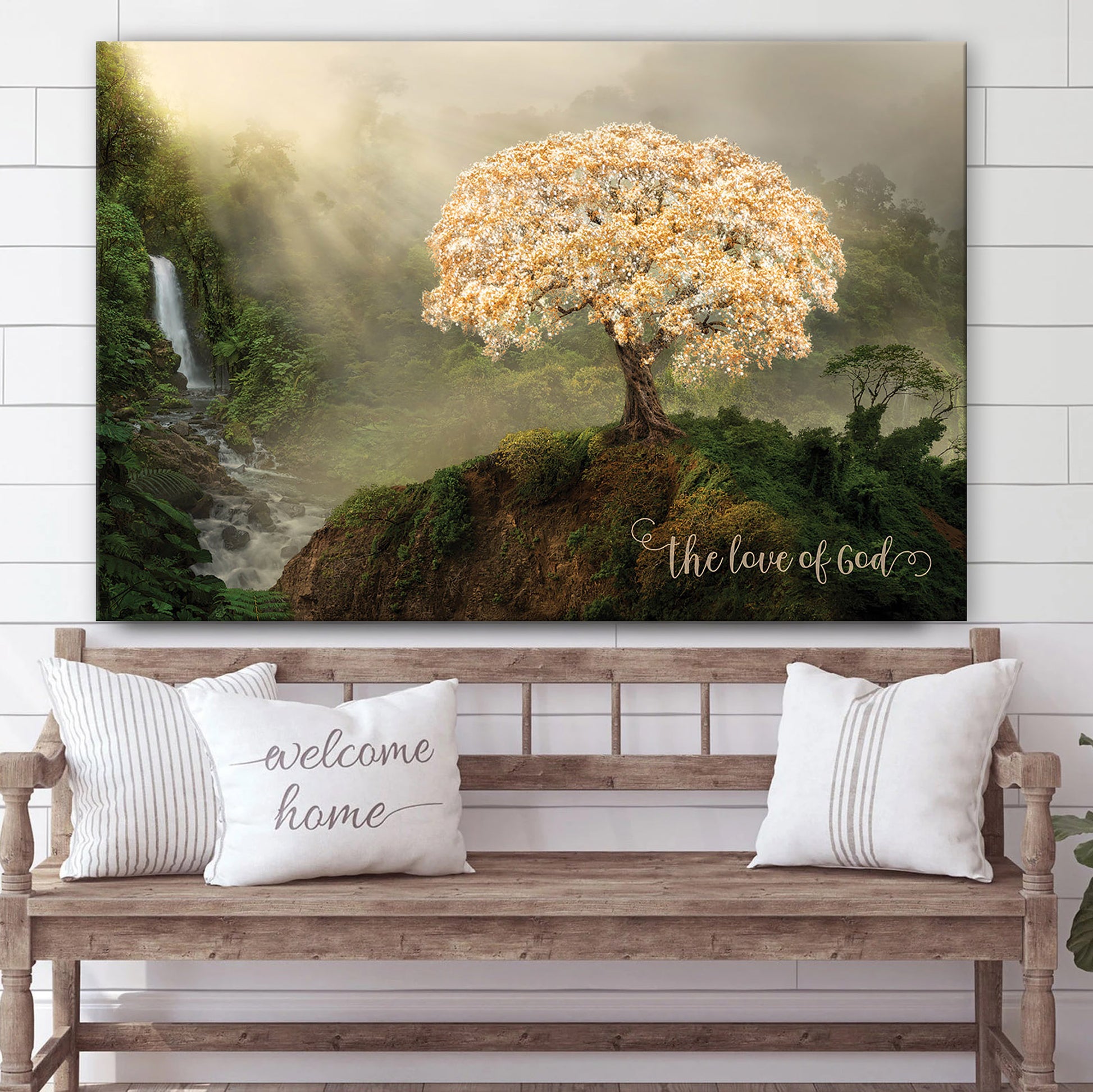 The Love Of God Tree Of Life 12x18 Repositionable Poster Canvas Wall Art - Jesus Christ Picture - Canvas Christian Wall Art