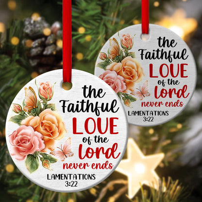 The Love Of Lord - Elegant Ceramic Circle Ornament - Christmas Decor - Funny Ornament