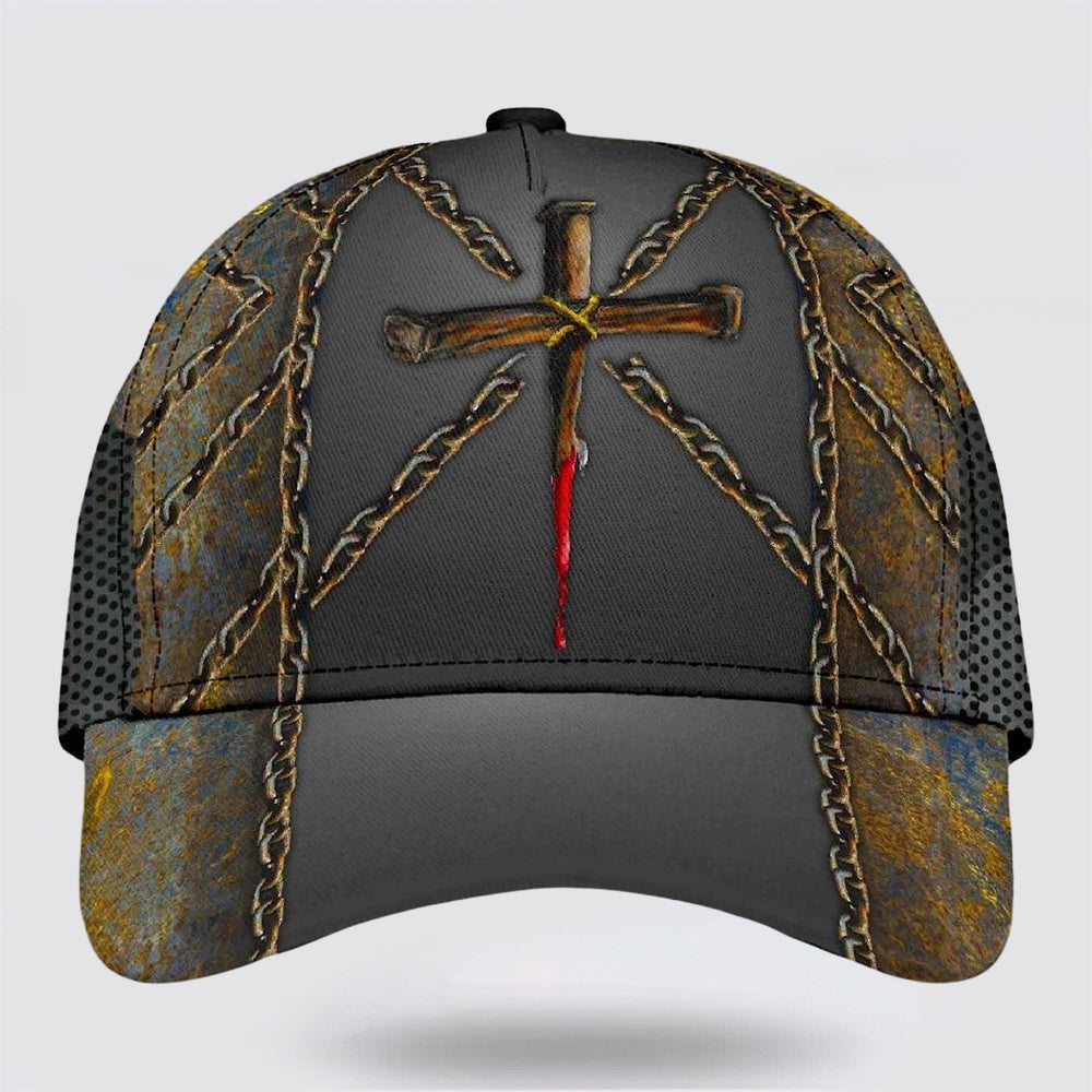 The Nail Cross Classic Hat All Over Print - Christian Hats for Men and Women