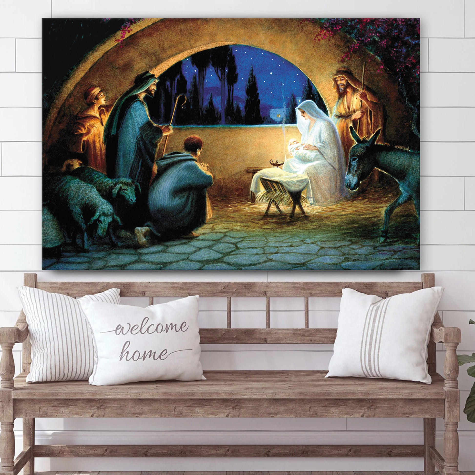 The Nativity Jesus - Jesus Canvas Wall Art - Christian Wall Art