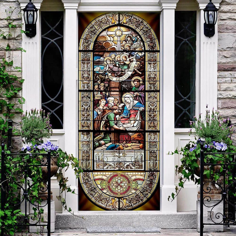 The Nativity Of Jesus Door Cover - Religious Door Decorations - Christian Home Decor