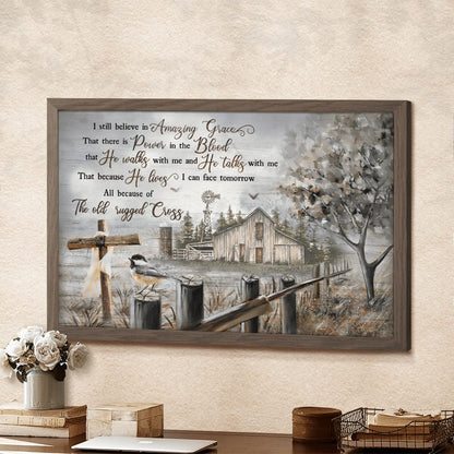 The Old Barn I Still Believe In Amazing Grace Jesus Canvas Wall Art - Jesus Canvas Pictures - Christian Wall Posters