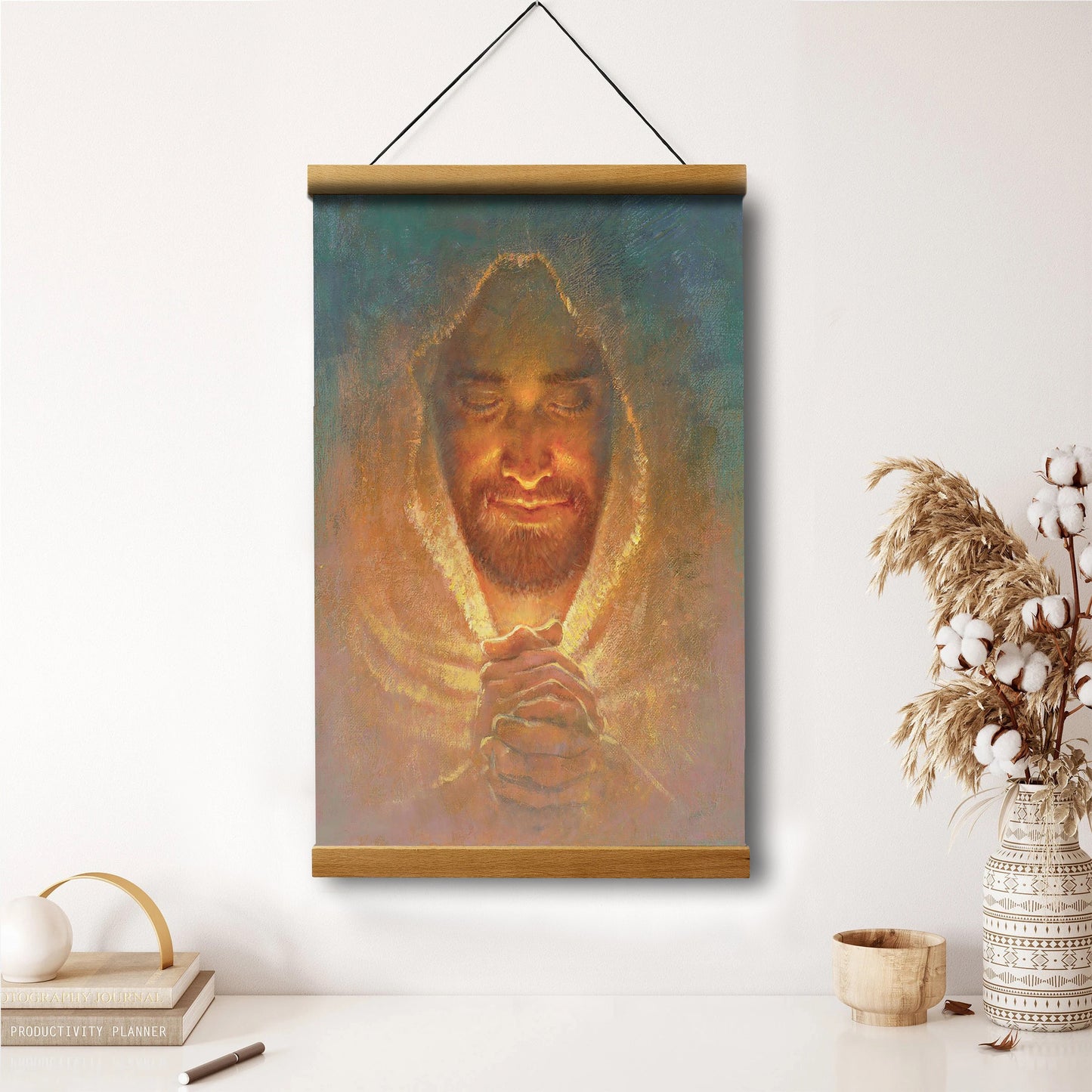 The Peace Of God Hanging Canvas Wall Art - Jesus Picture - Jesus Portrait Canvas - Religious Canvas
