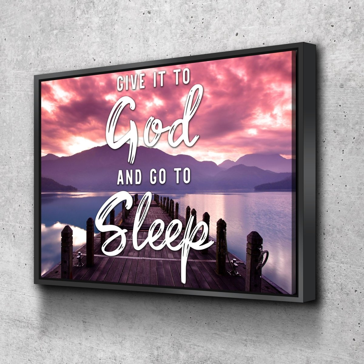 The Pier Give It To God And Go To Sleep Sign, Wall Art & Decor - Christian Canvas Wall Art