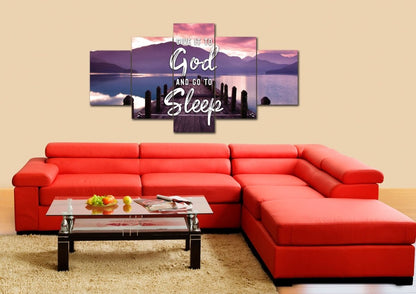 The Pier Give It To God And Go To Sleep Sign, Wall Art & Decor - Christian Canvas Wall Art