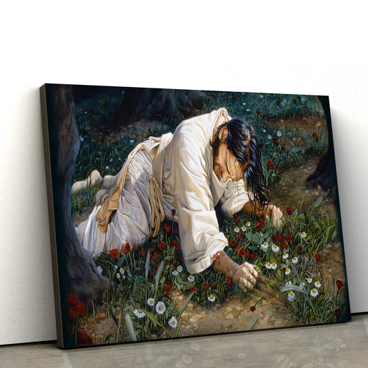 The Prayer Of Jesus In The Gethsemane Garden - Jesus Canvas Wall Art - Christian Wall Art