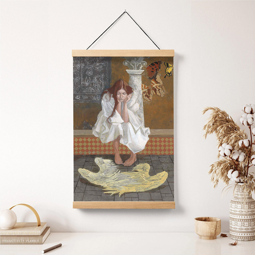 The Problem With Wings Hanging Canvas Wall Art - Christan Wall Decor - Religious Canvas