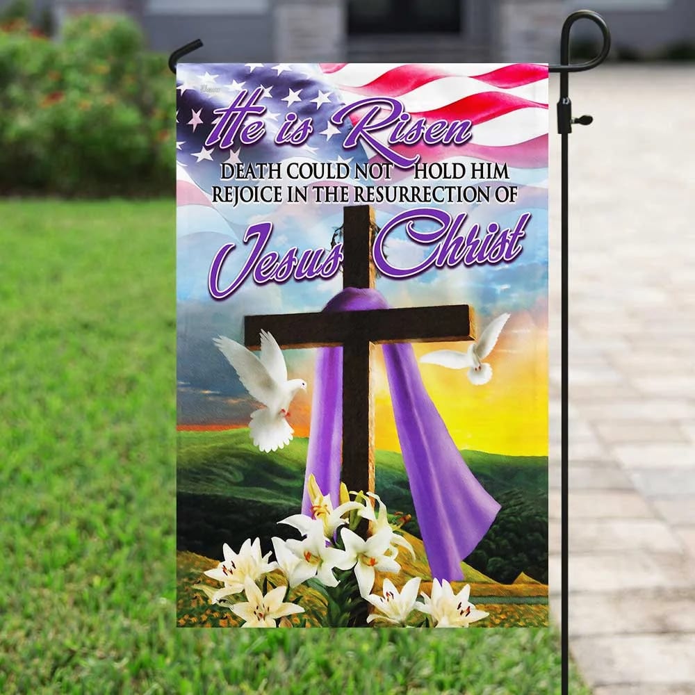 The Resurrection Of Jesus Christ Easter House Flags - Christian Garden Flags - Outdoor Christian Flag