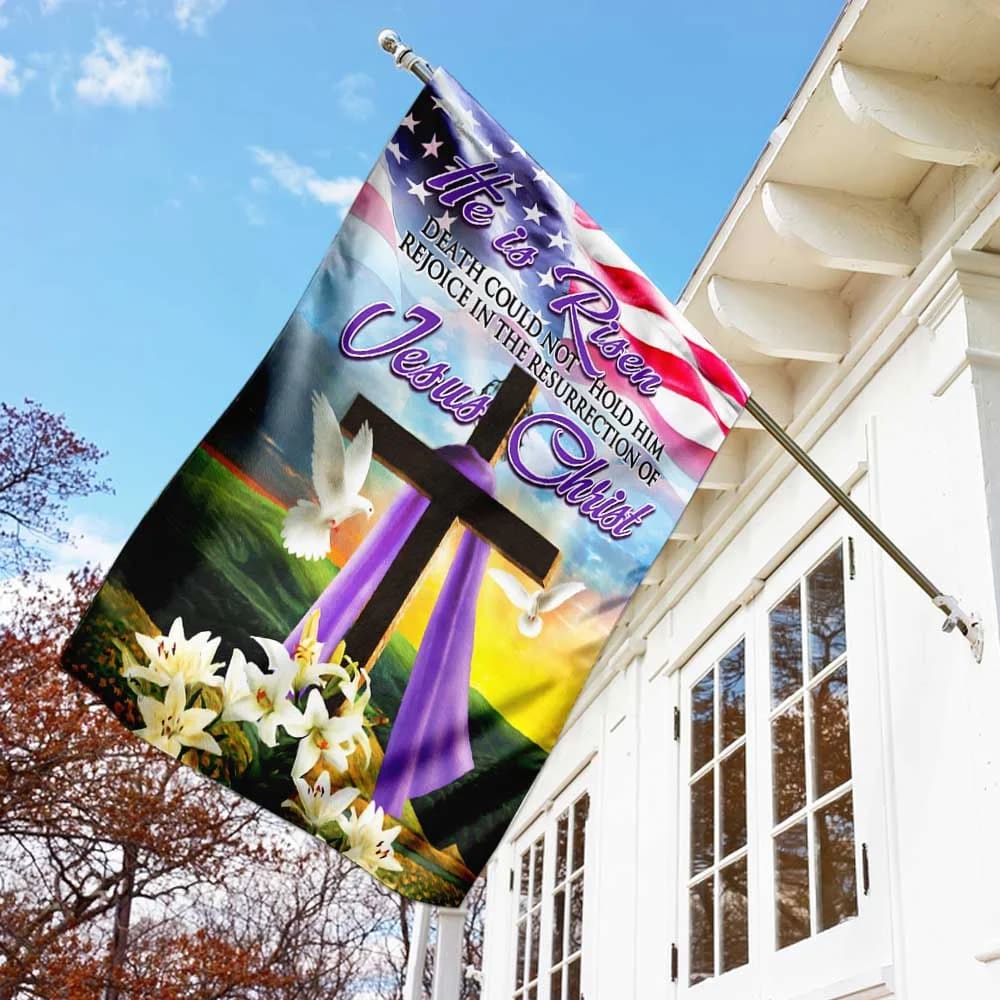 The Resurrection Of Jesus Christ Easter House Flags - Christian Garden Flags - Outdoor Christian Flag