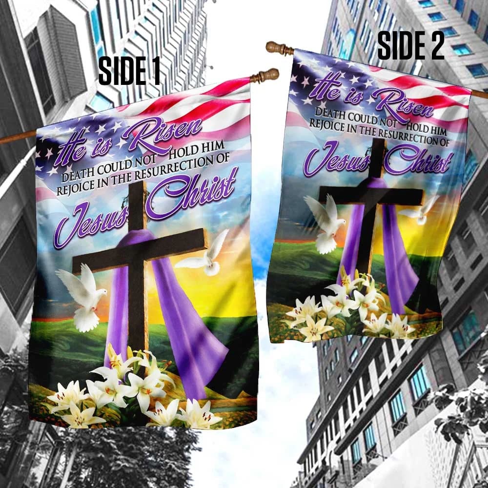 The Resurrection Of Jesus Christ Easter House Flags - Christian Garden Flags - Outdoor Christian Flag