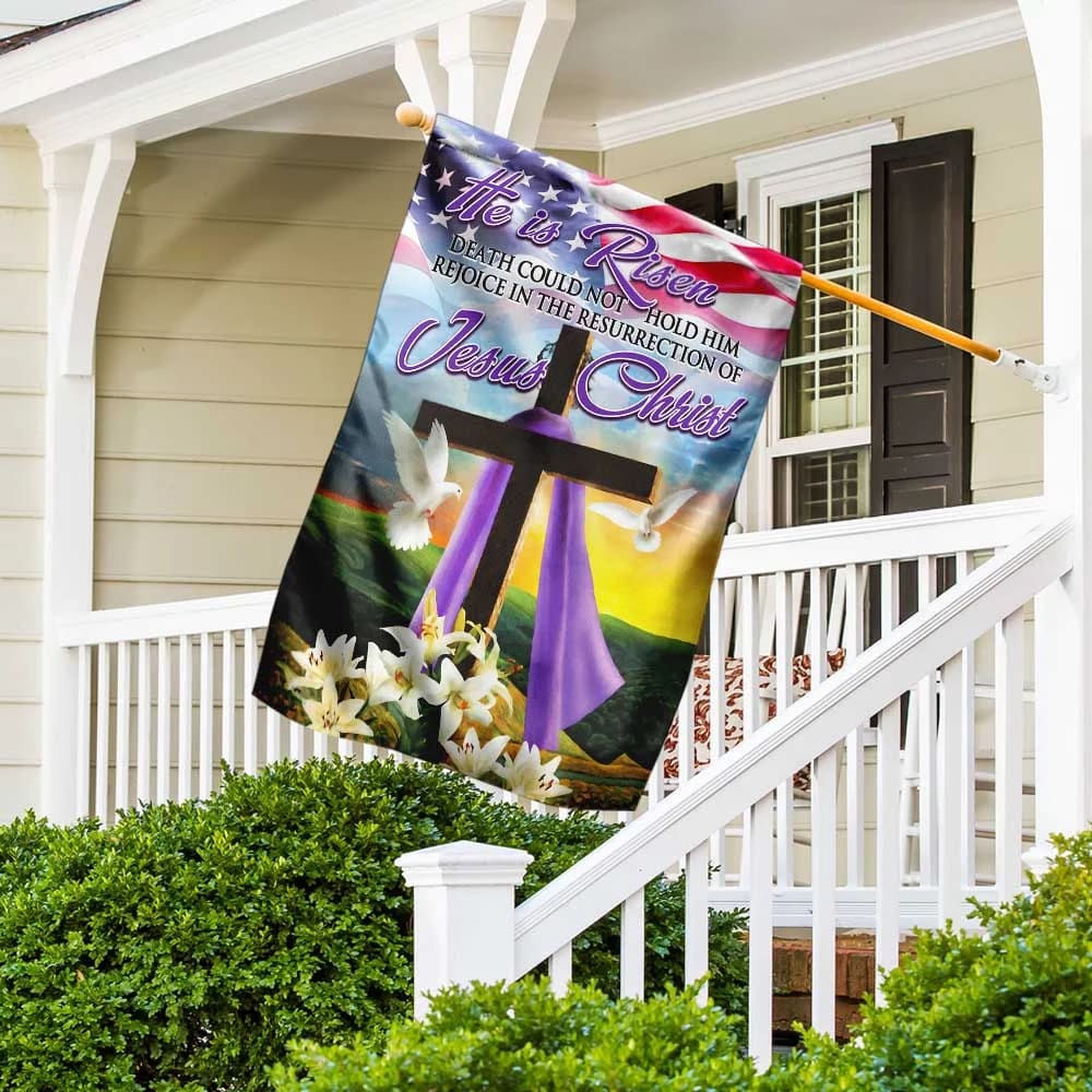 The Resurrection Of Jesus Christ Easter House Flags - Christian Garden Flags - Outdoor Christian Flag